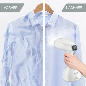 Dampfglätter Steamer Dampfbügeleisen Dampf Bügel Reise Bügeleisen 1500W Weiß  LCD Hand Dampfbürste für Kleidung & Hemden