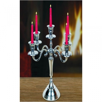 Riesiger Kerzenleuchter ca. 77cm Kerzenständer Silberoptik