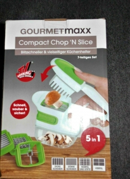 GOURMETMAXX Compact Chop 'N Slice Küchenhelfer Multischneider Würfelschneider